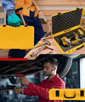 Beefy Hard Shell Case For 20V Max Grease Gun Kit DCGG571M1 DCGG571B With High Density Foam, Portable Organizer Open Display
