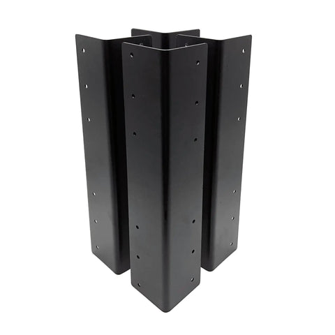 4-Piece 17-Inch Garden Raised Bed Corner Brackets With Screws For 20-24 Inch Lumber Black Powder Coated Steel 2mm Thick