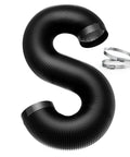 Workhorse Easy Install 4 Inch Dryer Vent Hose With Two Clamps, 6.56 Ft Heavy Duty Flexible Duct, shown with clamps on side