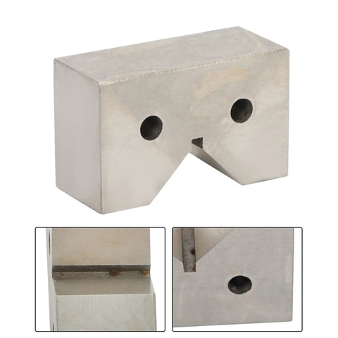 Pro Grade Cast Iron V Block Set Two By One And One Quarter By Three Quarters Inches Paired For Milling Inspection And Layout Built For Heavy Duty Precision Work cast iron V-block close-up