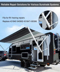 RV Awning Arm Repair Pin Kit With Spacers For Power RV Camper Trailer Replacement Compatible With 431840 on black camper trailer