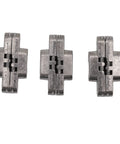 3 Pcs 43mm Mini Cabinet Invisible Hinges 180 Degree Zinc Alloy Cross Hinge Set Black Plated For Cabinets Jewel Boxes