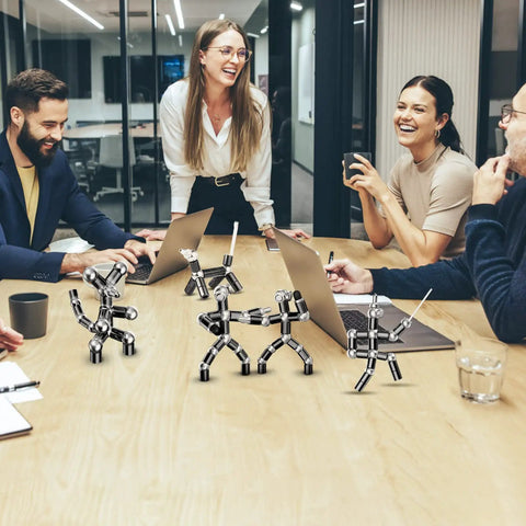 Fidget Gel Pen Gift For Men With A Dope Playful Twist And Practical Use displayed in a creative office meeting setup