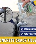 No Sweat Self Leveling Concrete Crack Filler And Waterproof Asphalt Sealant For Driveways Roads And Patios High Elasticity Repair Compound That Goes On Like Butter applied to a concrete crack.