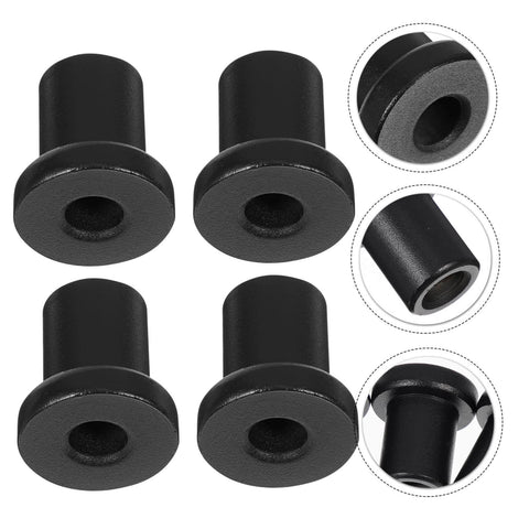 4 Pack Sliding Barn Door Track Spacers Set For Wall And Rail Connectors Easy Install Hardware shown in black iron