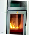 Close-up of a burner with 24 Pcs Machine Warning Labels Safety Sign Stickers Caution Decals For Equipment Factory Indoor Outdoor Use