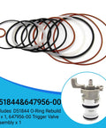 Top Shelf Universal O Ring Rebuild Trigger Valve Kit For Framing Nailers features multiple heavy duty o rings and valve assembly.