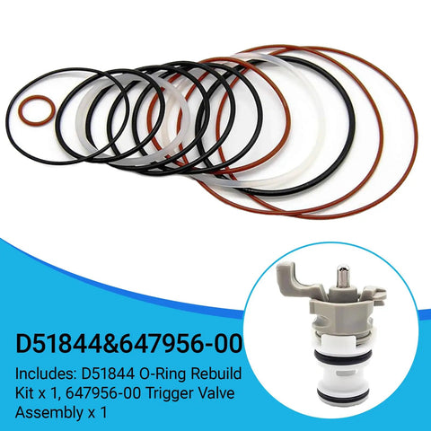 Top Shelf Universal O Ring Rebuild Trigger Valve Kit For Framing Nailers features multiple heavy duty o rings and valve assembly.