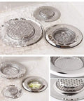 Three Pack Hair Catcher Drain Covers For Shower And Sink Universal Fit For Most Drains From 2.13 To 4.5 Inches with various views