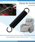 Dead Nuts Reliable Recliner Extension Springs Four Point Seven Five Inch Heavy Duty Replacement Parts showing black spring for easy installation.