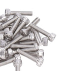 Tough As Nails M4 Metric Bolt Kit 100 Piece Galvanized Steel Hex Socket Cap Screws arranged with varied lengths.