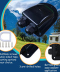 Waterproof Solar Cable Entry Gland With Leak Proof Rubber Gaskets for RV Install, shown with screws and gaskets.