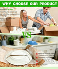 Comparison of Ultra Thick Foam Sheets 110 Pack 12 By 12 Inch Flat Cushions for moving versus ineffective padding for fragile items.