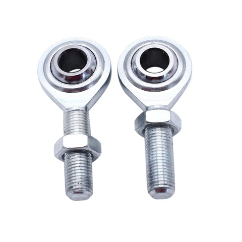 Two And A Half Inch Adjustable Tensioning Rod With Silver Heim Joint For Alternator Bracket Fits SBC BBC 350 454 Engine Compatible With Chevy Ford Mopar Performance Upgrade, silver steel pair