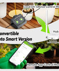 Programmable Solar Drip Irrigation System For Indoor Houseplants With Auto Shut Off Dual Powered Self Watering Device showing control modes