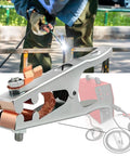 Heavy Duty Grounding Clamp For Welders With Ergonomic Handle And Secure Grip, showcasing solid steel build during welding.
