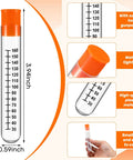 10 Pack Charge Tubes For Precision Quick Reloads Black Powder Accessories with measurement markings and orange caps