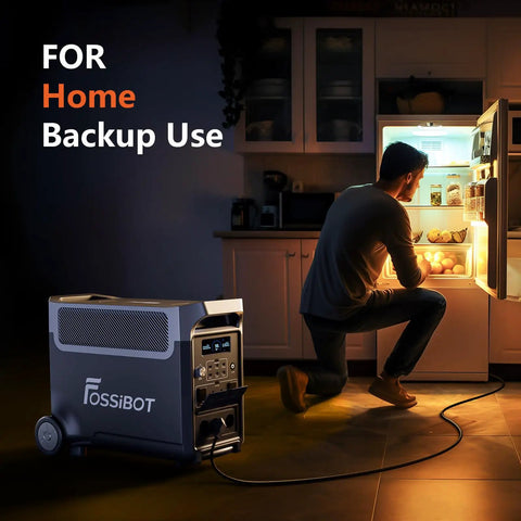 3600W Portable Power Station With 3840Wh LiFePO4 Battery 5X 120V Outlets Expandable To 11520Wh in home backup use