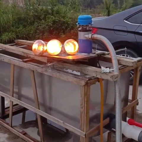 Go To Portable Small Hydro Turbine Generator For Home And Outdoor River Use 1000W 110V 220V High Efficiency Power Generator With Stable Output For Household And Small Devices visible installed in a wooden frame.