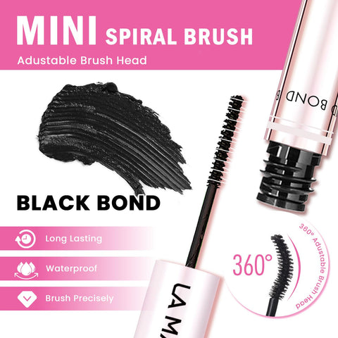 Lash Bond And Seal For Eyelash Clusters 10ml Waterproof Glue Dual Use For DIY Lash Extensions with adjustable mini spiral brush.