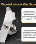 Hardened stainless steel blade and bearings of the Advanced Series 48 And 64 Oz Food Blender In Silver with performance details