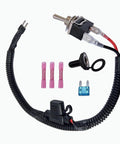 Fuse Bypass Switch Kit For Mini Fuse Tow Vehicles with heavy duty rocker switch, waterproof boot cap, 40cm cable, 5-20 amp fuse.