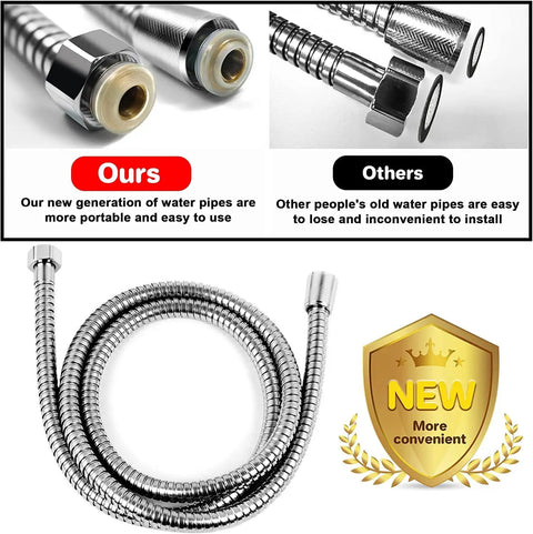 High Pressure Filter Shower Head With Hose And Bracket, 3-Mode Rain Showerhead And Handheld Spa Spray, water-saving hose