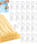 Massive Balloon Arch Kit With 100 Long Skinny Latex Twisting Strips Plus Heavy Duty Plastic Clips For Birthday Weddings And Epic Party Backdrops, 100 strips, clear clips