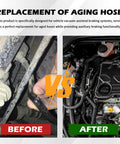 2 Pack 11/32 Inch By 36 Inch Car Brake Booster Vacuum Hose Kit With Clamps before and after replacement image