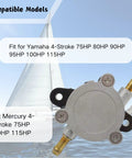 Outboard Fuel Pump Replacement For Yamaha 75HP 80HP 90HP 95HP 100HP 115HP And Mercury 75HP 90HP 115HP 4-Stroke Boats OE Replacement