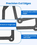 Two Pack High Heat Valve Cover Gasket For Kohler 7000 Series Engines Non Asbestos Durable Flexible Seal Replacement For Lawn Mowers Easy Install And Long Lasting Performance precision cut edges and bolt holes