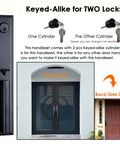Front Door Handleset With Full Escutcheon And Slim Lever Lock, Single Cylinder Deadbolt, Oil Rubbed Bronze Finish, Keyed Entry