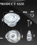 96797 Shower Knob Replacement Kit with chrome handle, screws, and knob insert, dimensions labeled for Chateau Collection