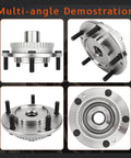 Front Wheel Hub Bearing Kit For 2003 2009 Kia Sorento 4WD With ABS Compatible Left Or Right Side Drop In Replacement Fits 2003 Through 2009 Sorento 4X4 multi-angle view