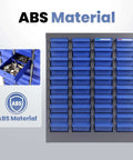 40 Drawer Nut And Bolt Organizer Cabinet With Alloy Steel And ABS Construction, blue drawers filled with small hardware parts