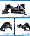 Honda Civic 3 Piece Timing Belt Cover Kit And Gasket For 2001 2002 2003 2004 2005 1.7L L4 Engine Replaces 11840 PLM 000