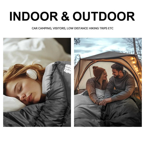 Cozy Yet Lightweight 3-4 Season Sleeping Bag For Adults And Kids, 4-Pound Packable With Compression Sack used indoors and outdoors