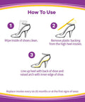 How to use instructions for Stylish Step High Heel Relief Insoles For Women With Foot Pain Ultra Soft Gel Arch Support Clear Discreet Design