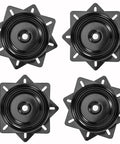 4 Pack 6 Inch Bar Stool Swivel Plate Replacement With Ball Bearing Base Mount For Bar Stools Chairs Or Recliners Heavy Duty Black Iron Construction For Smooth Rotation And Strong Load Support