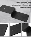 Beefy Heavy Duty Z Shape Bracket Set 3x5 Inches 8 Pcs Z Shape Pergola Brackets Double Angle Channel Supports, black steel