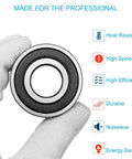 R8-2RS Deep Groove Ball Bearings Built Tough One Half Inch Bore One And One Eighth Inch Outer Diameter Five Sixteenths Inch Wide
