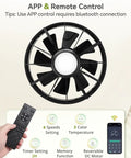 20 Inch Outdoor Ceiling Fan With Lights For Gazebos And Patios IP65 Waterproof Caged Ceiling Fan Remote App Control Display