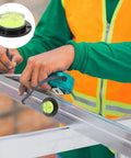 4pcs Acrylic Cylindrical Mini Spirit Level Tool for Precise Measuring used for accurate leveling on a metal track.