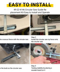 Top Shelf Circular Saw Rip Fence Replacement Guide 49 22 4146 installation steps showing alignment and testing process.