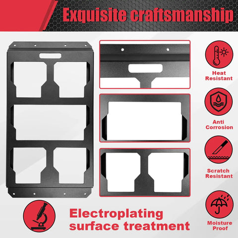 2 Pcs Aluminum Mounting Plates For Packout Toolbox, wall and floor mount base with electroplating surface treatment, heat resistant