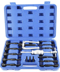 KUNTEC blind bearing puller set in blue plastic case with slide hammer and adapters