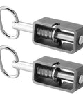 Five Eighth Inch Weld On Spring Latch Assembly With Plain Tube Heavy Duty Steel Trailer Gate Lock showing spring mechanism.