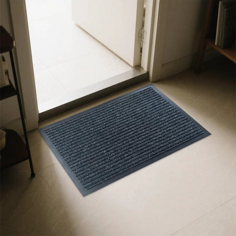 Indoor Outdoor Doormat 2x3 Foot Heavy Duty Durable Built To Last Welcome Mat With All Weather Waterproof Backing Non Slip For Entryway Front Door Commercial Grade Dirt Trapping Grooves Black
