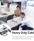 Heavy Duty Double Roller Cabinet Door Catch Stainless Steel Ball Bearing Push Latch in kitchen setting