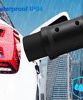 Heavy Duty Plug And Play Nacs To Gbt Ev Charging Adapter 48a Ac Slow Charge Weather Tough, close-up of adapter on car charging port.